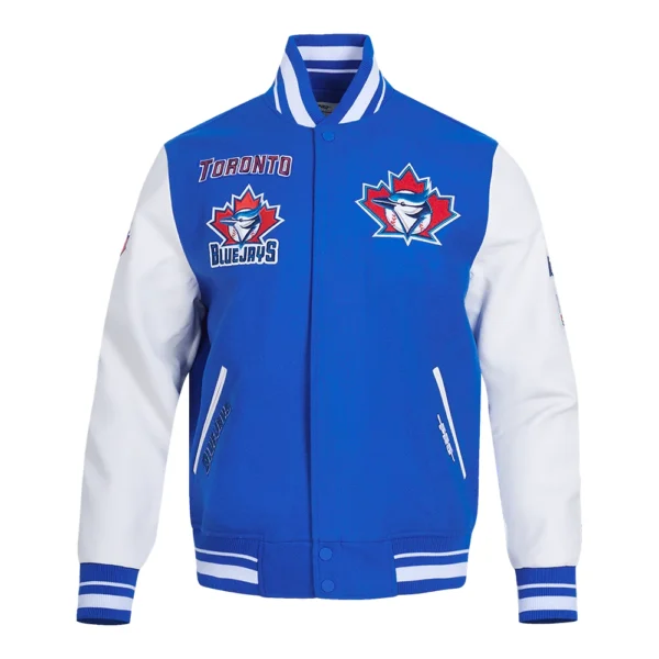 Toronto Blue jays Retro Classic BlueWhite Wool & Leather Varsity Jacket