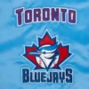 Toronto Blue jays Retro Classic Women’s Full-Snap Blue Satin Varsity Jacket 5