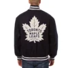 Toronto Maple Leafs Black Wool Varsity Jacket 1