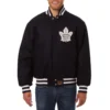 Toronto Maple Leafs Black Wool Varsity Jacket