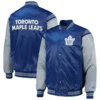 Toronto Maple Leafs Enforcer Navy Blue Varsity Jacket 3