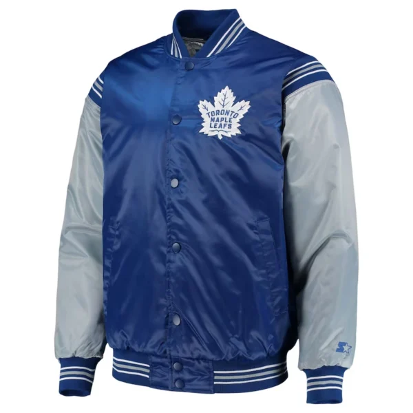 Toronto Maple Leafs Enforcer Navy Blue Varsity Jacket