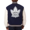 Toronto Maple Leafs Navy Blue Varsity Jacket 1