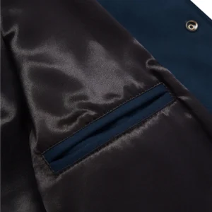 Toronto Maple Leafs OVO x NHL Blue Full-Snap Varsity Jacket 5