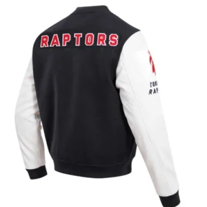 Toronto Raptors Classic Black Wool Varsity Jacket 1