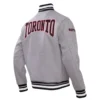 Toronto Raptors Crest Grey Varsity Jacket 1