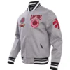Toronto Raptors Crest Grey Varsity Jacket