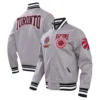 Toronto Raptors Crest Grey Varsity Jacket 4