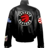 Toronto Raptors Jeff Hamilton Black Leather Jacket 1