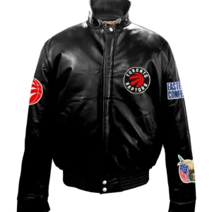 Toronto Raptors Jeff Hamilton Black Leather Jacket