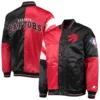 Toronto Raptors Leader Red and Black Varsity Jacket 3