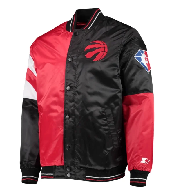 Toronto Raptors Leader Red and Black Varsity Jacket