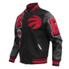 Toronto Raptors Mashup Black Wool Varsity Jacket