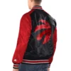 Toronto Raptors Renegade Black Satin Varsity Jacket 1