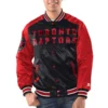 Toronto Raptors Renegade Black Satin Varsity Jacket