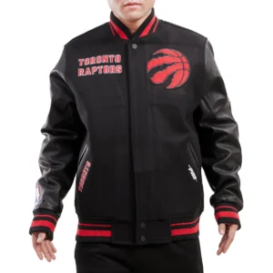Toronto Raptors Retro Classic Black Wool Varsity Jacket