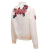 Toronto Raptors Roses Cream Varsity Jacket 1