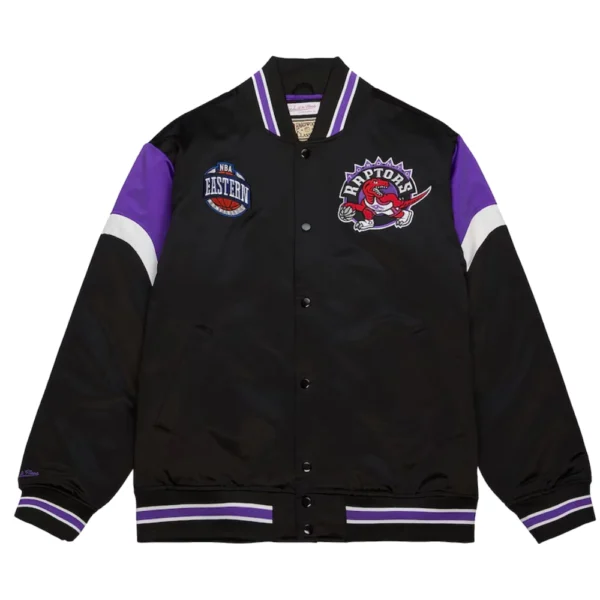 Toronto Raptors Satin Cooperstown Heavyweight Varsity Jacket 3