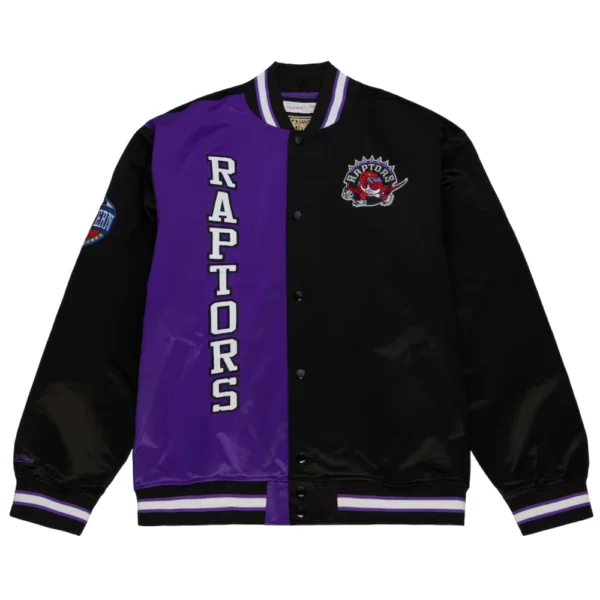Toronto Raptors Team OG 2.0 Purple and Black Varsity Jacket 4