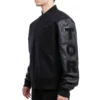 Toronto Raptors Triple Black Varsity Wool Jacket 1