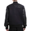 Toronto Raptors Triple Black Varsity Wool Jacket 2