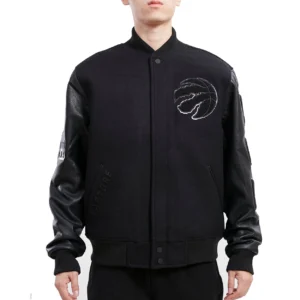Toronto Raptors Triple Black Varsity Wool Jacket
