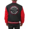 Toronto Raptors Two Tone Wool Varsity Black Jacket 1