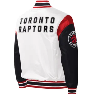 Toronto Raptors Warmup Pitch White Varsity Jacket 2