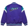 Utah Jazz Cooperstown Heavyweight Purple Varsity Jacket 1