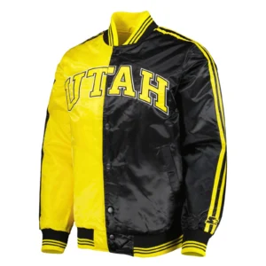 Utah Jazz Fast Break Varsity Black and Yellow Jacket