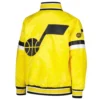 Utah Jazz Home Youth Home Game Yellow Varsity Jacket 1