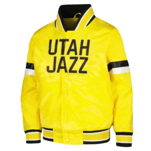 Utah Jazz Home Youth Home Game Yellow Varsity Jacket