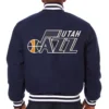 Utah Jazz One Color Varsity Navy Blue Jacket 1