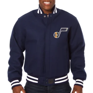 Utah Jazz One Color Varsity Navy Blue Jacket
