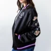 Utah Jazz Origins Bomber Black Varsity Jacket 1
