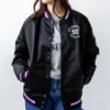 Utah Jazz Origins Bomber Black Varsity Jacket