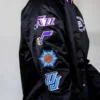 Utah Jazz Origins Bomber Black Varsity Jacket 4