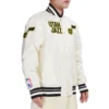 Utah Jazz Retro Classic Varsity Cream Jacket 2
