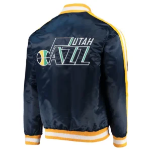 Utah Jazz The Offensive Navy Blue Varsity Jacket 1