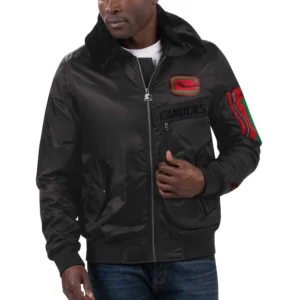 Vancouver Canucks Black Varsity Jacket