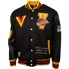 Vancouver Canucks Letterman Black Woo Varsity Jacket - Copy