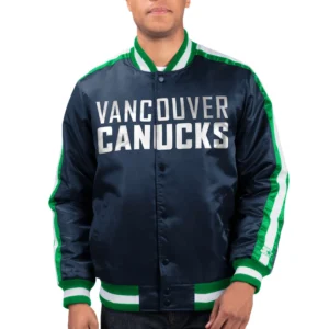 Vancouver Canucks O-Line Varsity Navy Blue Jacket
