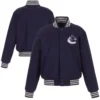 Vancouver Canucks One Color Rib Knitted Jacket 3