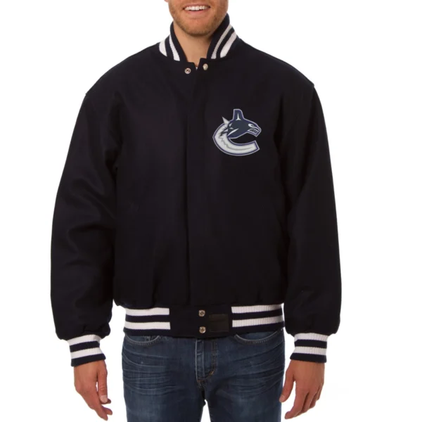 Vancouver Canucks One Color Varsity Jacket
