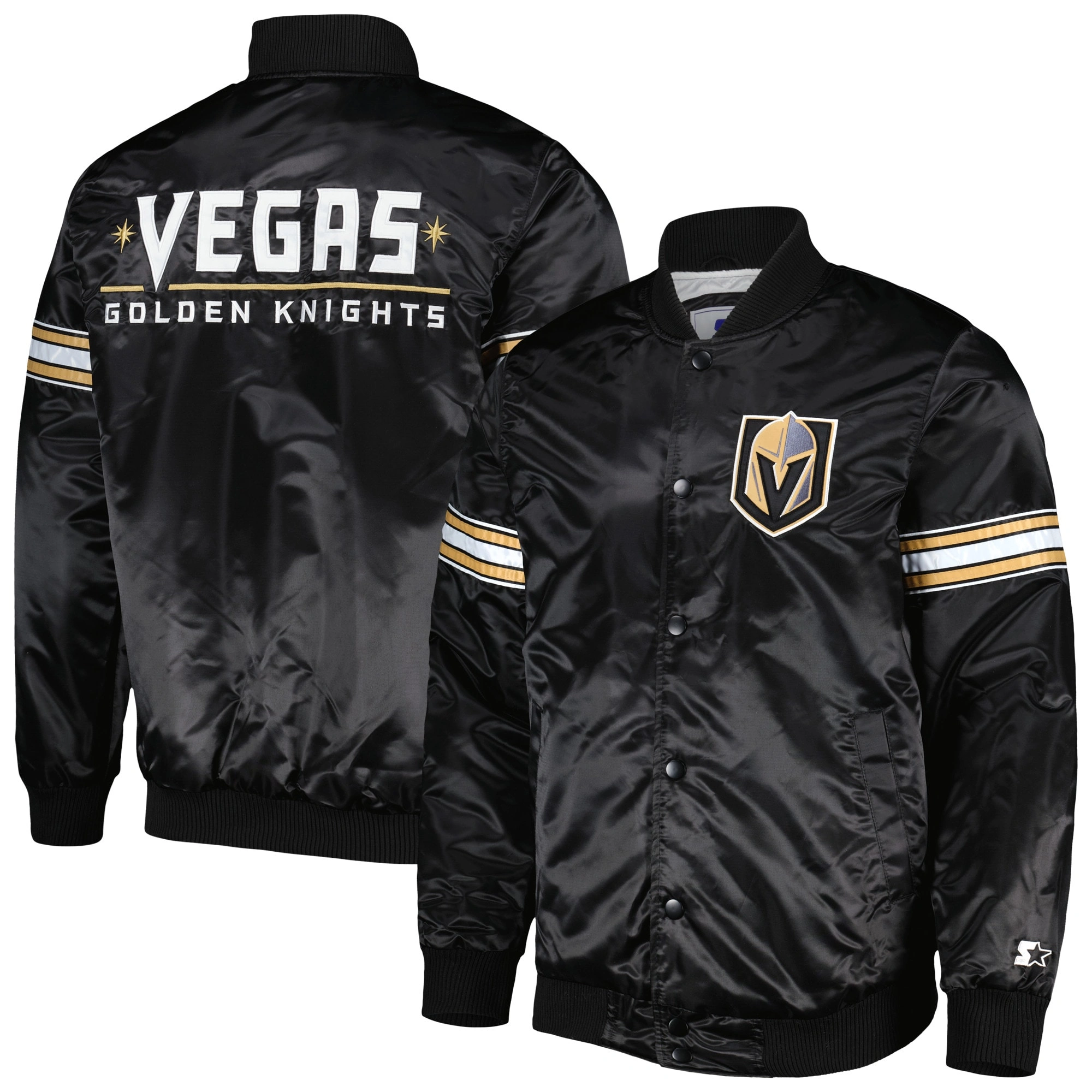 Vegas Golden Knights Black Varsity Jacket 2