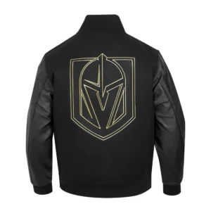 Vegas Golden Knights Black Wool Varsity Jacket 1