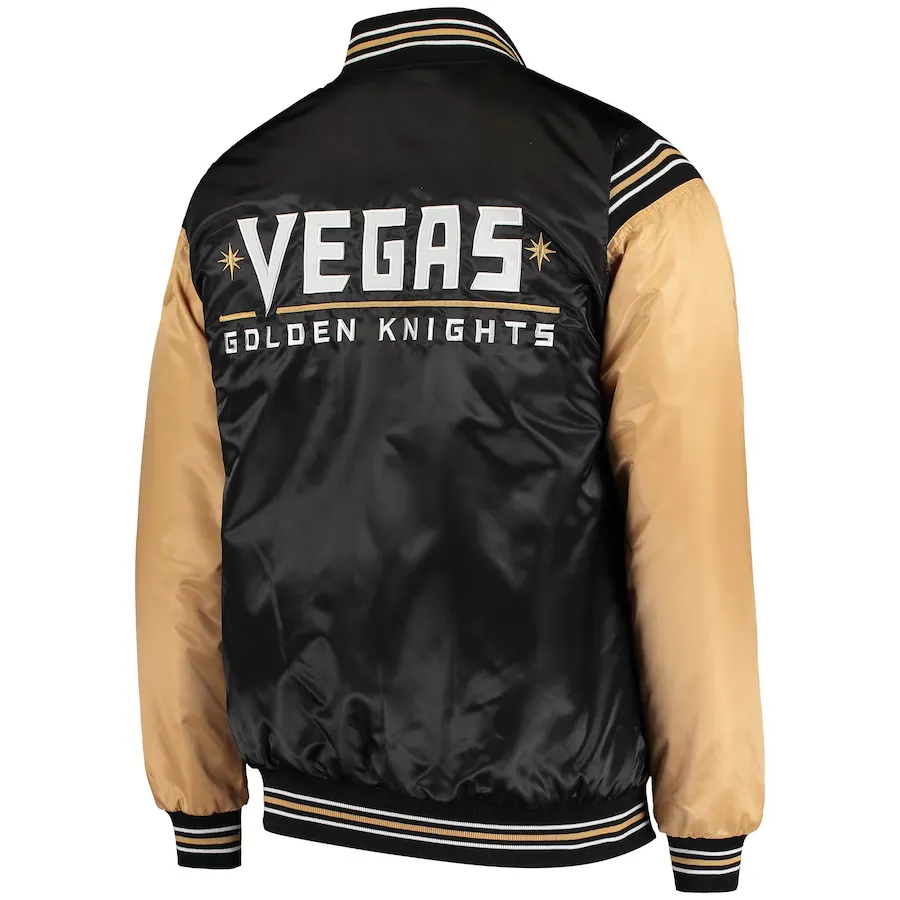 Vegas Golden Knights Enforcer Black Varsity Jacket 1