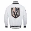 Vegas Golden Knights White Varsity Jacket 1