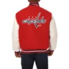 Washington Capitals Two Tone Wool Varsity Red Jacket 1
