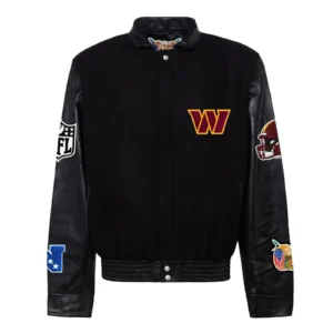 Washington Commanders Black Varsity Jacket